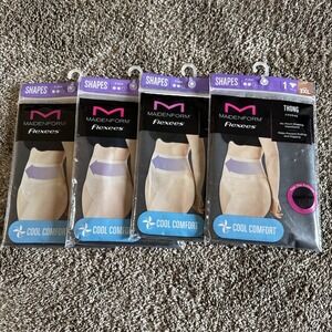 Lot Of 4 Cool Comfort Shaping Thongs BLACK Size 3XL- New